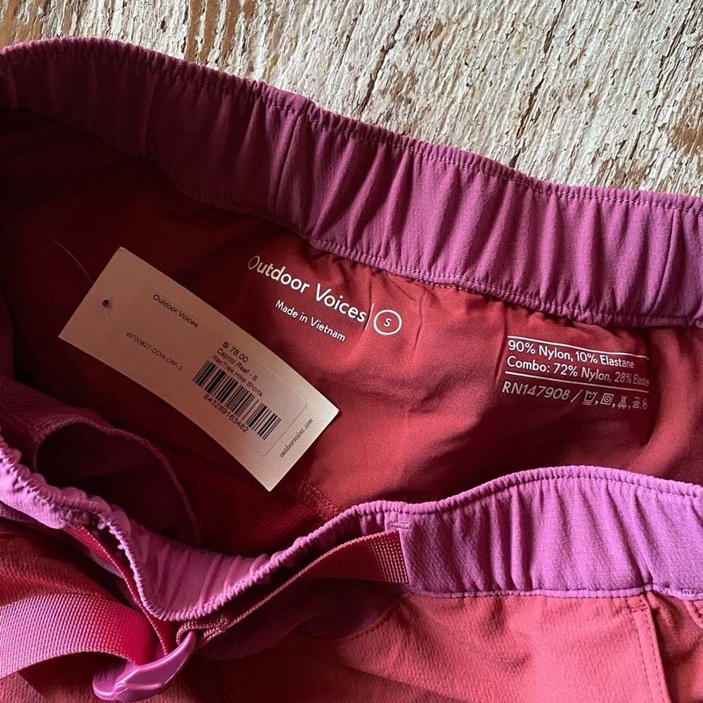 NWT Outdoor Voices RecTek Hiking Shorts - Picture 2 of 2